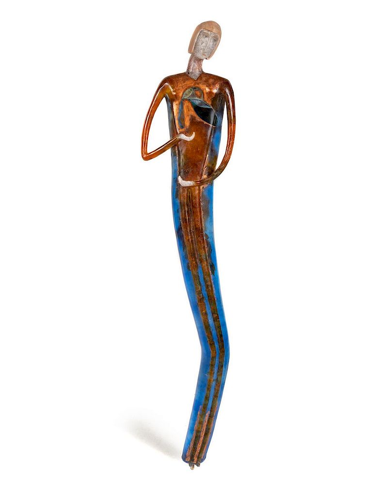 Appraisal: Robin Grebe American th Century Tall Figurative Form Robin Grebe