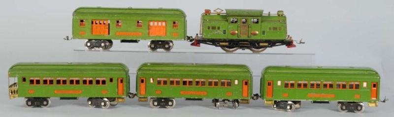 Appraisal: Lionel Standard Gauge Passenger Set Description Pre-War Includes E locomotive