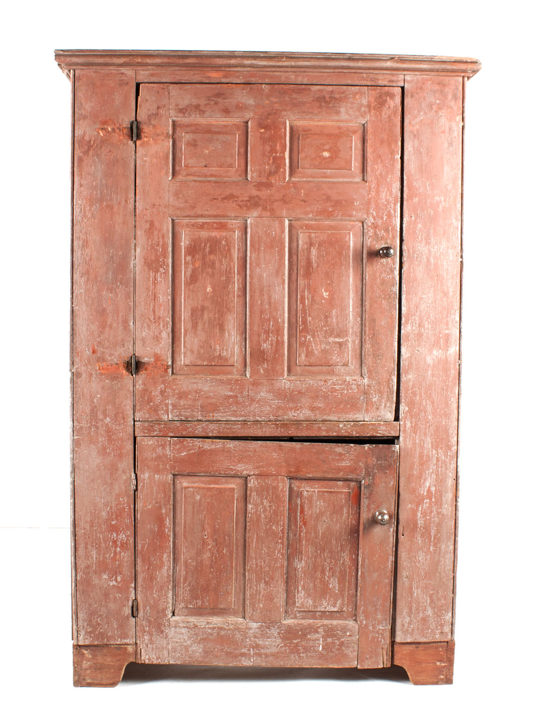 Appraisal: American vernacular painted wood cabinet early th century with two