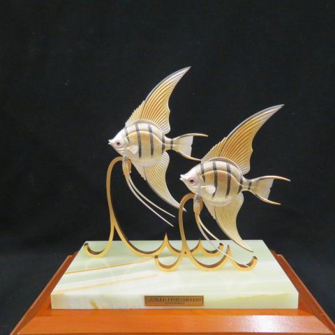 Appraisal: Sterling Silver Figurine of Angel Fish by Takehiko tall plus