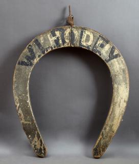 Appraisal: Antique Wood Blacksmith Trade Sign th c for W Antique