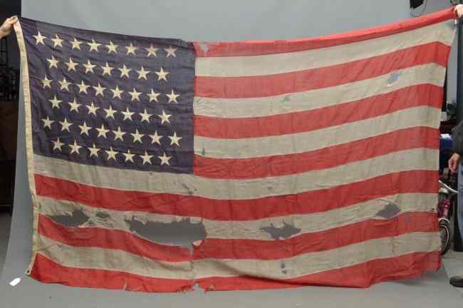 Appraisal: Early American star flag Approx ' '' x ' As