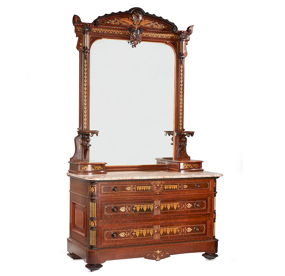 Appraisal: Herter Brothers Dresser Commissioned for Thurlow Lodge An American Aesthetic