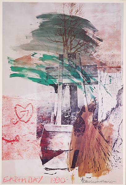 Appraisal: Robert Rauschenberg American born Earth Day G Photolithograph printed in