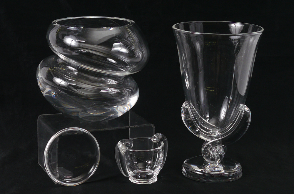 Appraisal: PIECE STEUBEN GLASS COLLECTION To include Freeform double globe form