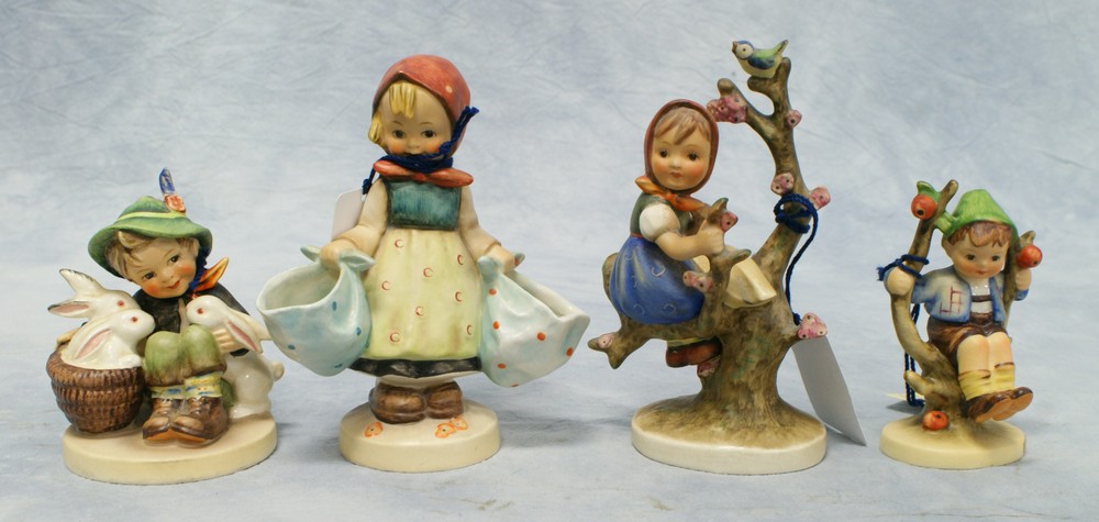 Appraisal: Hummel figurines Apple Tree Girl Hum some crazing Apple Tree