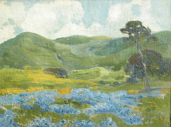 Appraisal: Mary DeNeale Morgan - Springtime Hatton Fields signed 'M DeNeale