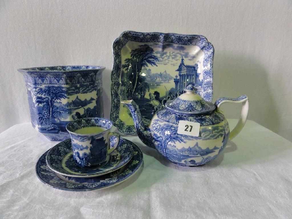 Appraisal: A collection of Cauldon blue and white printed wares incorporating