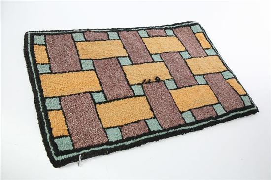 Appraisal: SMALL HOOKED RUG Attributed to Pennsylvania - wool on burlap