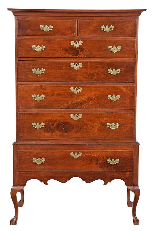 Appraisal: American Chippendale Walnut Chest on Frame Maryland or Pennsylvania th