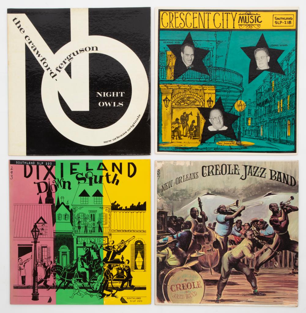 Appraisal: Four Vintage New Orleans Jazz Vinyl Records incl New Orleans