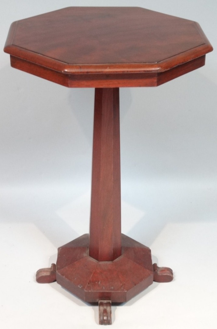 Appraisal: A late Victorian mahogany occasional table the octagonal top with