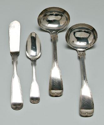 Appraisal: Gregg amp Hayden coin silver flatware New York City and