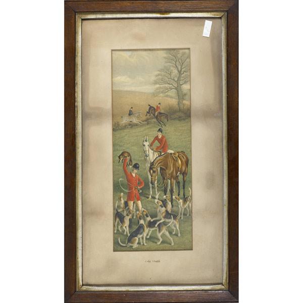 Appraisal: ENGRAVINGS OF SPORTSMAN Three works each framed Discoloration and some