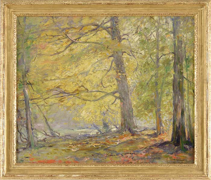 Appraisal: EMILE ALBERT GRUPPE American - SUNLIT WOODS Oil on canvas