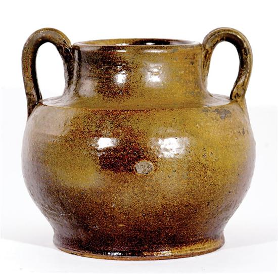 Appraisal: Southern stoneware bean pot attributed to Chever Meaders circa North