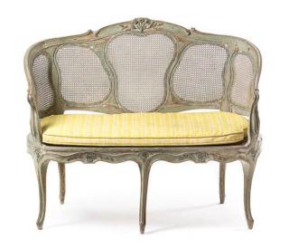 Appraisal: A Louis XV Painted Settee th th century having a