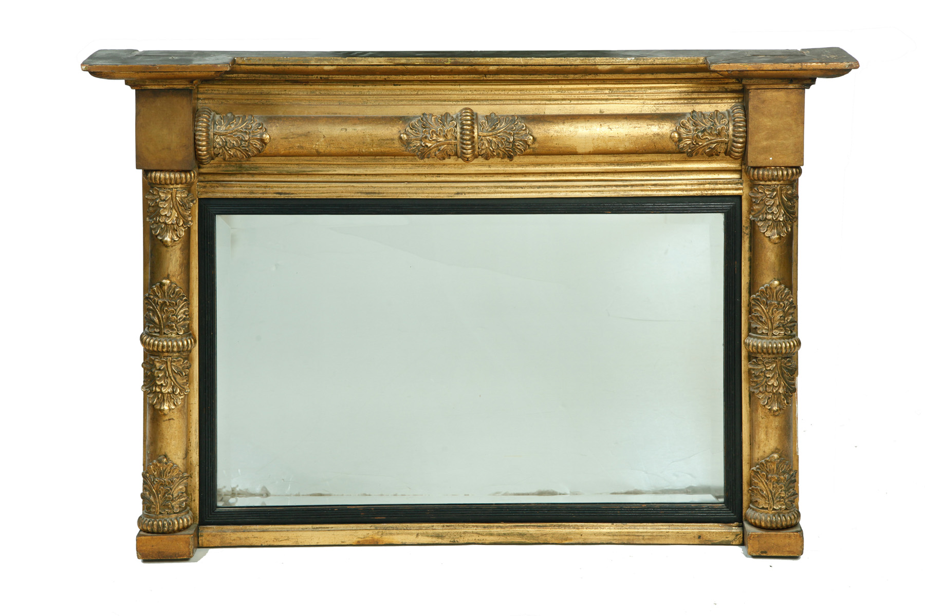 Appraisal: EMPIRE OVER MANTEL MIRROR American nd quarter th century Pine