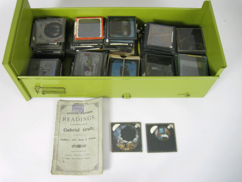 Appraisal: A quantity of early th Century sq Magic Lantern Slides