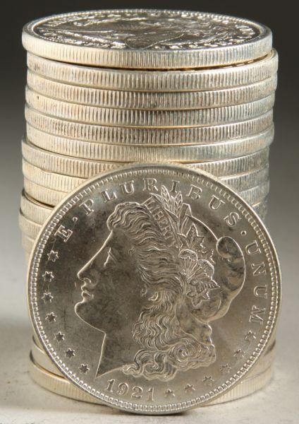 Appraisal: BU Roll Morgan Silver Dollars coins