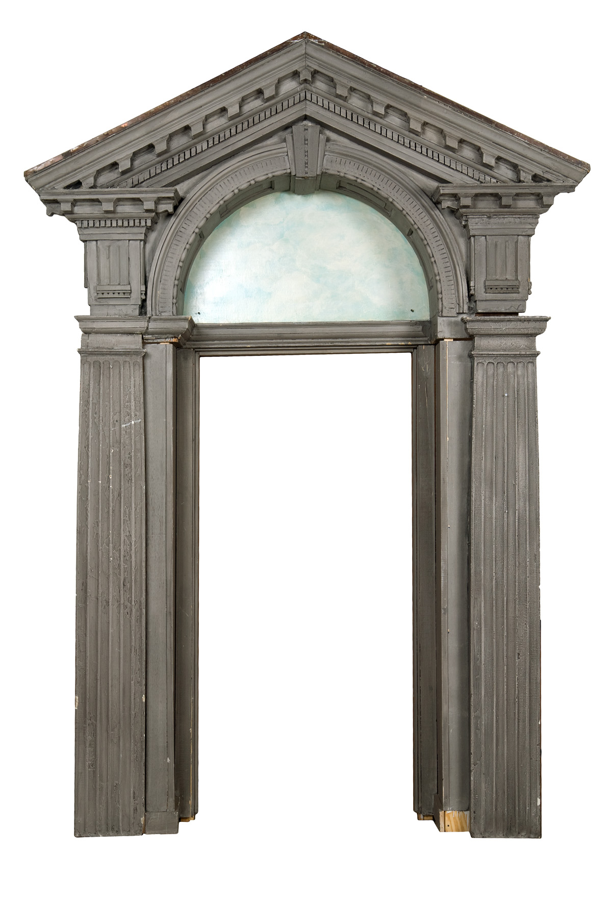 Appraisal: AMERICAN FEDERAL CARVED AND MOLDED DOOR SURROUND IN OLD GREY