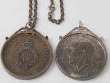 Appraisal: Two hallmarked silver Agricultural Society medals awarded to Lord Leconfield