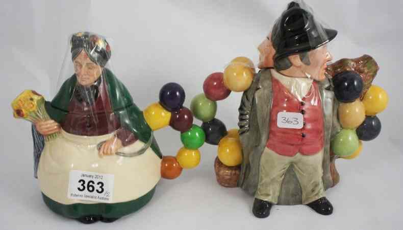 Appraisal: Royal Doulton Character Teapots Old Balloon Seller Double Sided Balloon