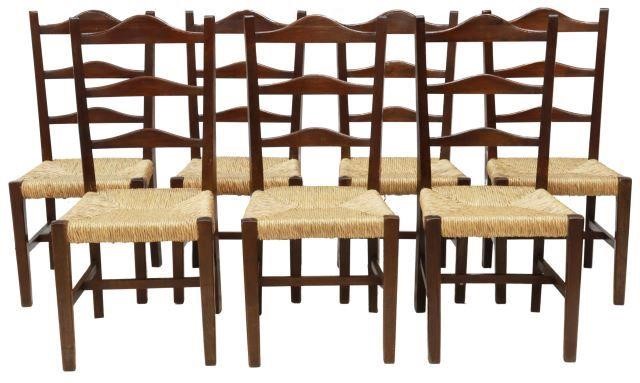 Appraisal: lot of Italian modern oak side chairs attributed by consignor