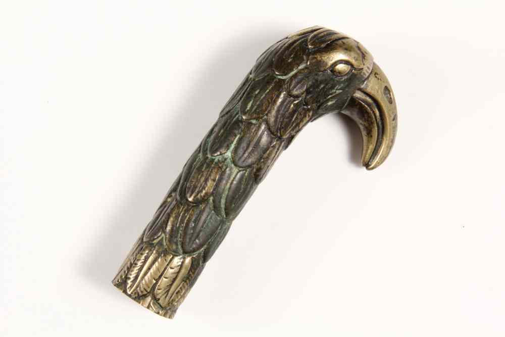 Appraisal: EARLY CAST BRONZE GRIP IN THE FORM OF AN EAGLE'S