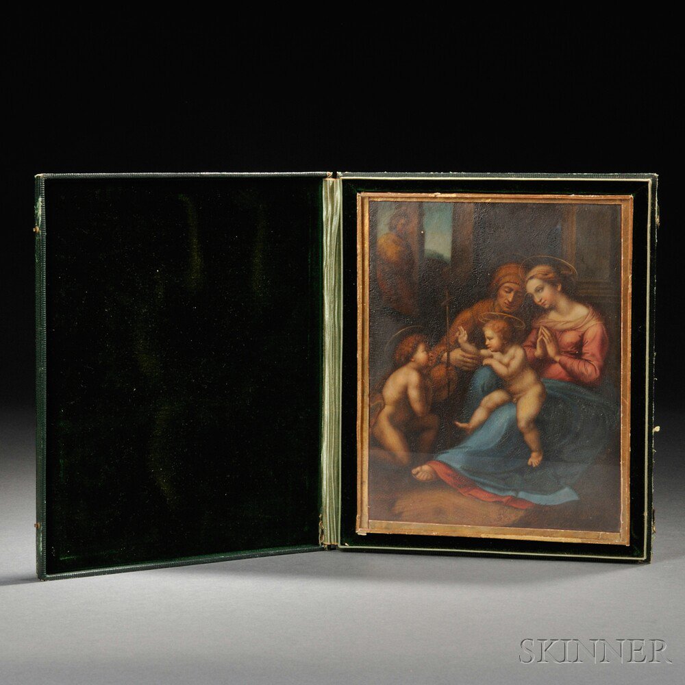 Appraisal: Grand Tour Miniature Depiction of the Holy Family with St