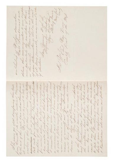 Appraisal: Robert E LEE Autograph letter signed to Miss Fannie Wise