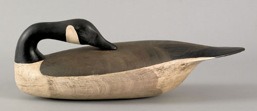 Appraisal: Turned head goose decoy attributed to Hurley Conklin mid th