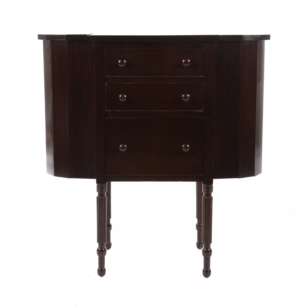 Appraisal: Federal style mahogany sewing stand circa Martha Washington style with