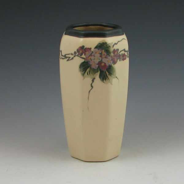 Appraisal: Weller White Decorated Hudson vase with an octagonal shape Marked