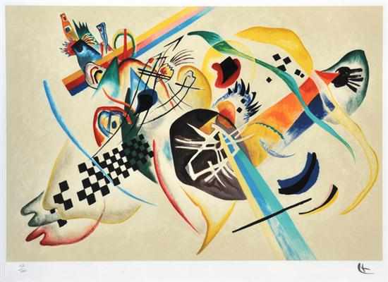 Appraisal: WASSILY KANDINSKY RUSSIAN - On White I lithograph x cm