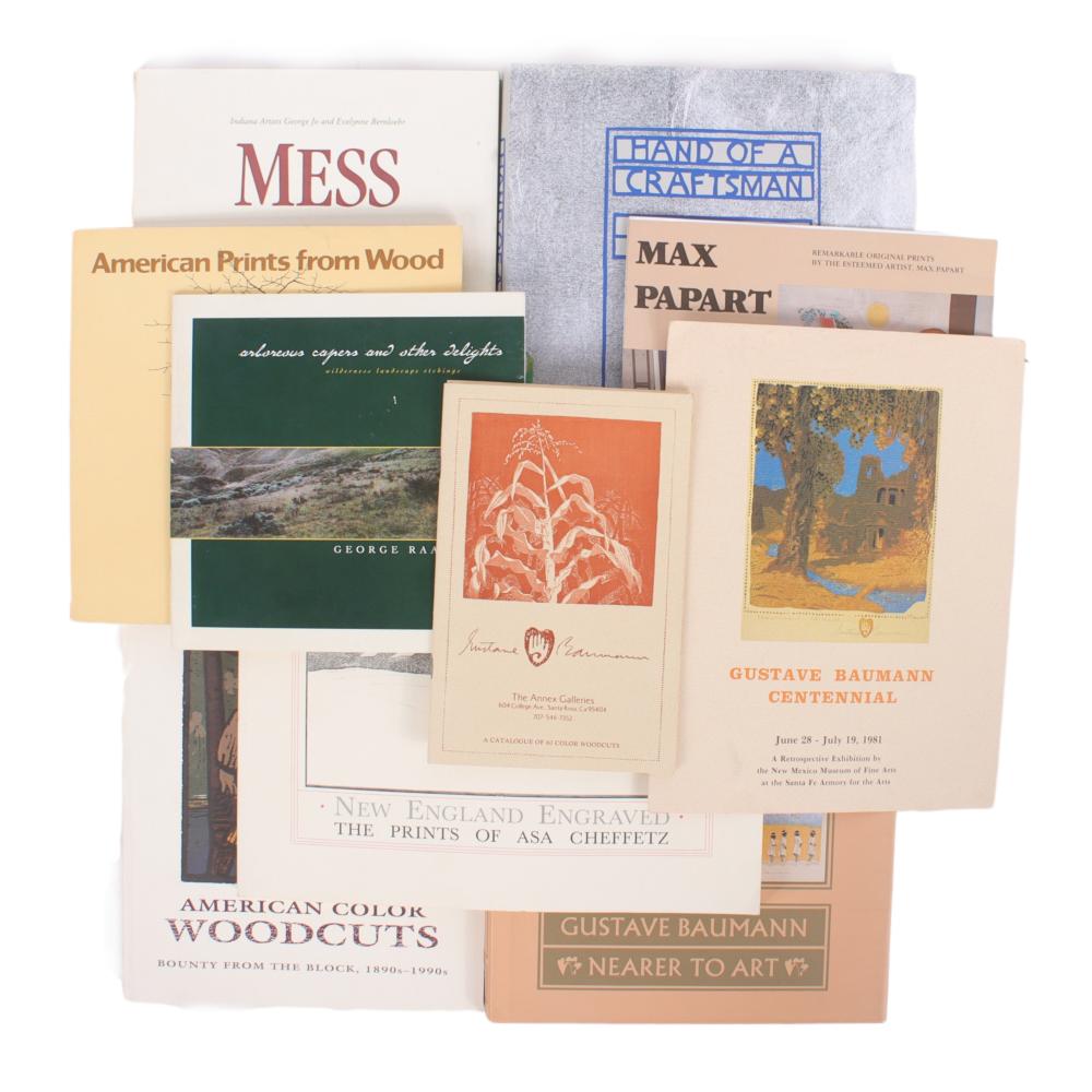 Appraisal: GUSTAVE BAUMANN SIGNED MESS CHEFFETZ MORE MONOGRAPH BOOKS EXHIBITION CATALOGS