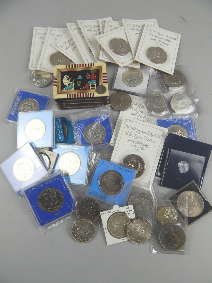 Appraisal: Various modern commemorative crowns and other coins etc