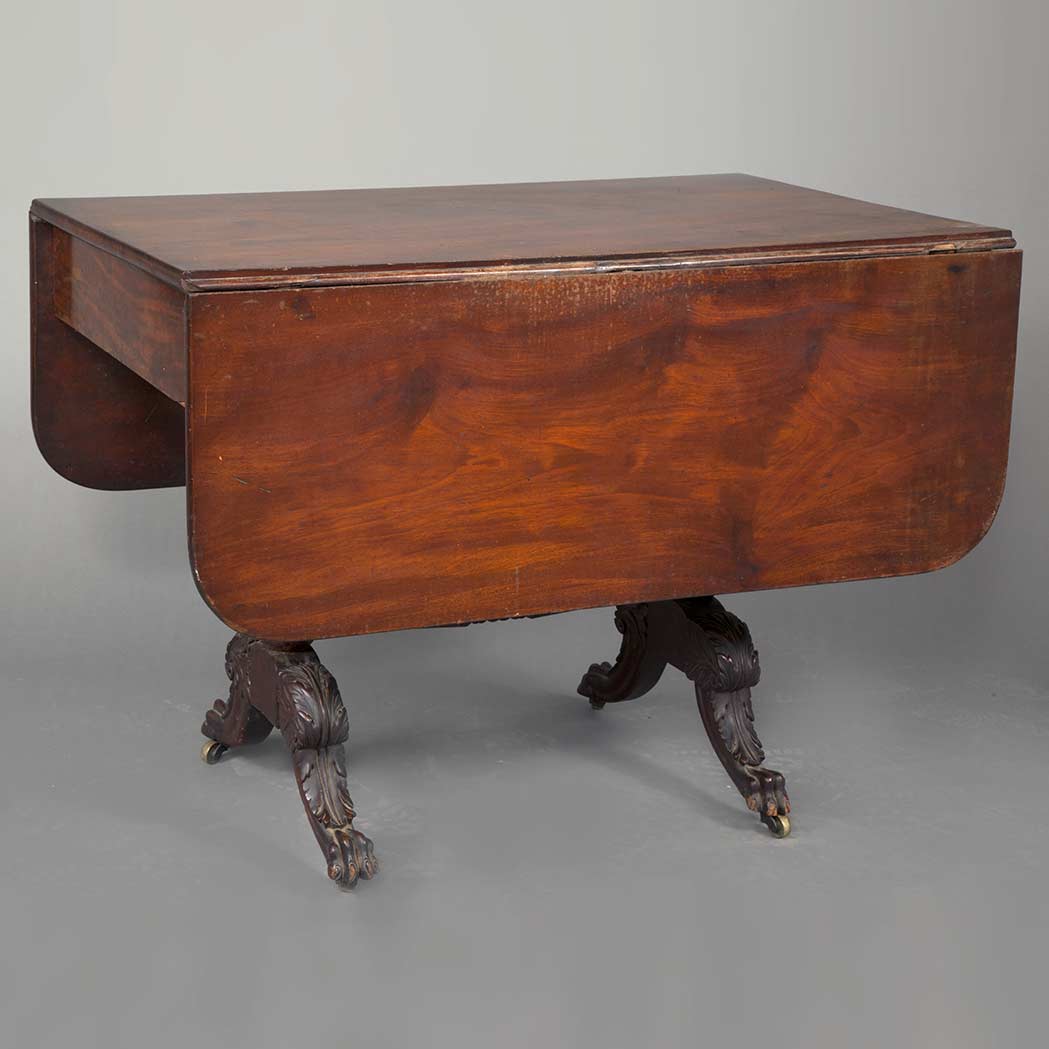 Appraisal: Classical Mahogany Drop-Leaf Table New York second quarter of the