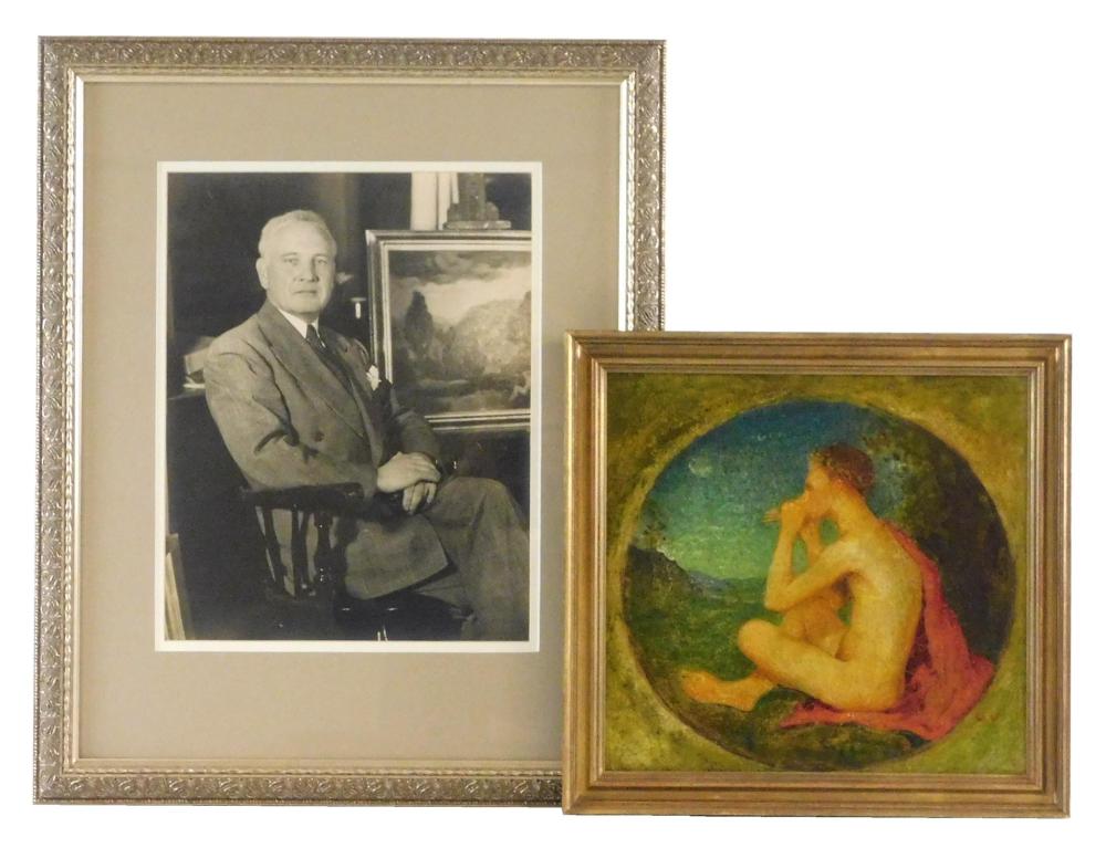 Appraisal: George Davidson Polish-American - oil painting and photograph of the