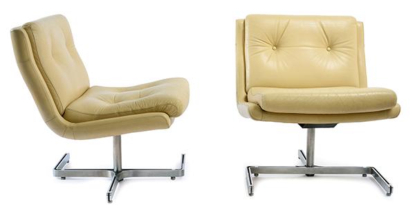 Appraisal: A PAIR OF RAFAEL LOUNGE CHAIRS c s France Bone