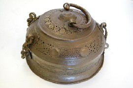 Appraisal: TH CENTURY INDIAN COPPER ALLOY FOOD CARRIER