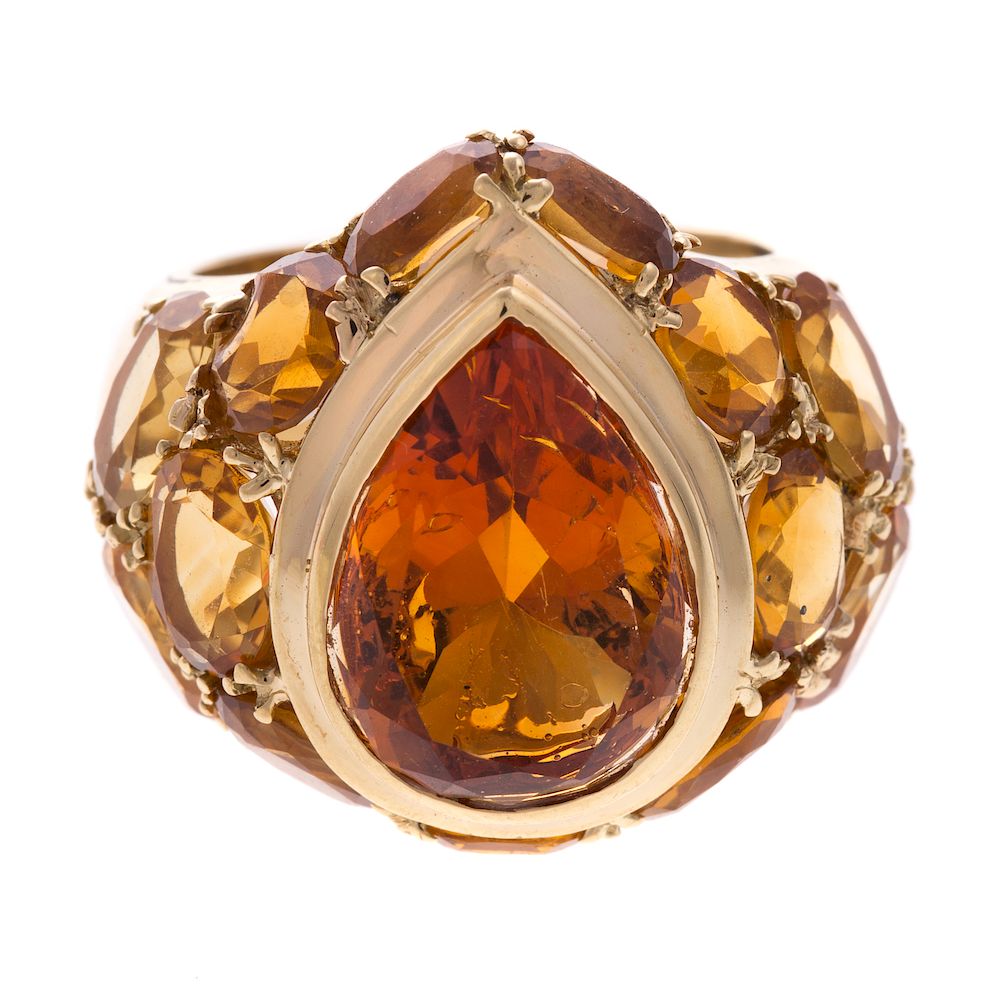 Appraisal: A Ladies Fine Imperial Topaz Ring in K Gold K