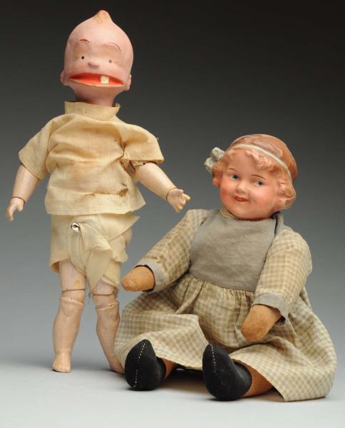 Appraisal: Lot Of Character Dolls Snookums comic character the baby from