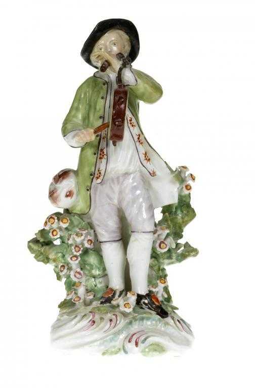 Appraisal: A DERBY FIGURE OF A MAN WITH FLAGEOLET AND TABOR