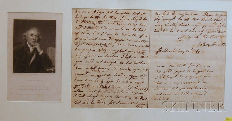 Appraisal: Hunter John - Autograph letter signed May three pages to