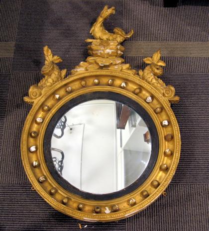 Appraisal: Late George III giltwood girandole mirror early th century The