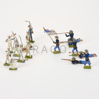 Appraisal: HEYDE Attr Sixty-four toy soldiers Germany mid- th c Painted