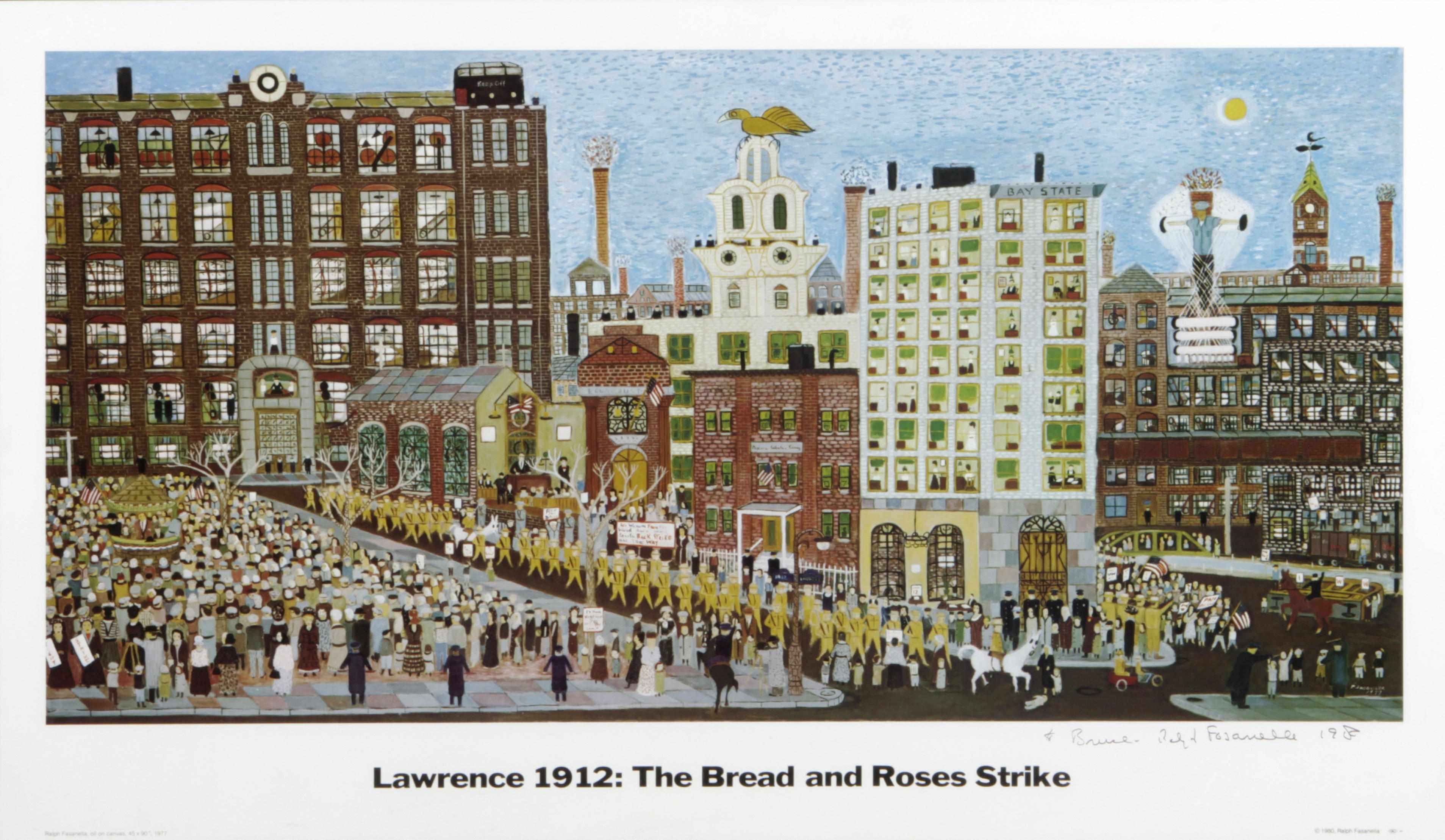 Appraisal: After Ralph Fasanella Lawrence The Bread Roses Strike Offset lithographic