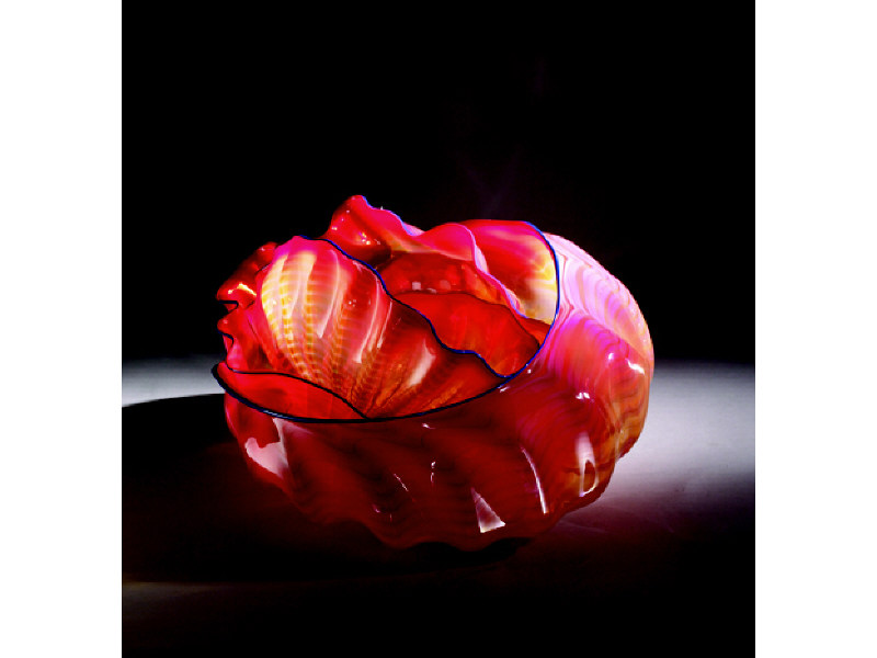 Appraisal: DALE PATRICK CHIHULY AMERICAN B Persian Series vermilion red and