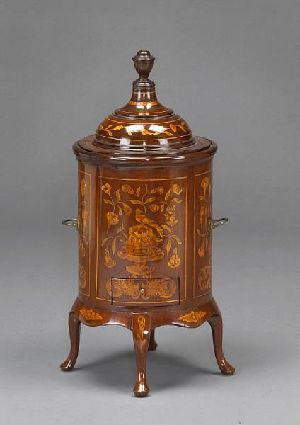 Appraisal: A Dutch Neoclassical marquetry and walnut wine cooler late th